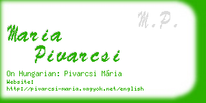 maria pivarcsi business card